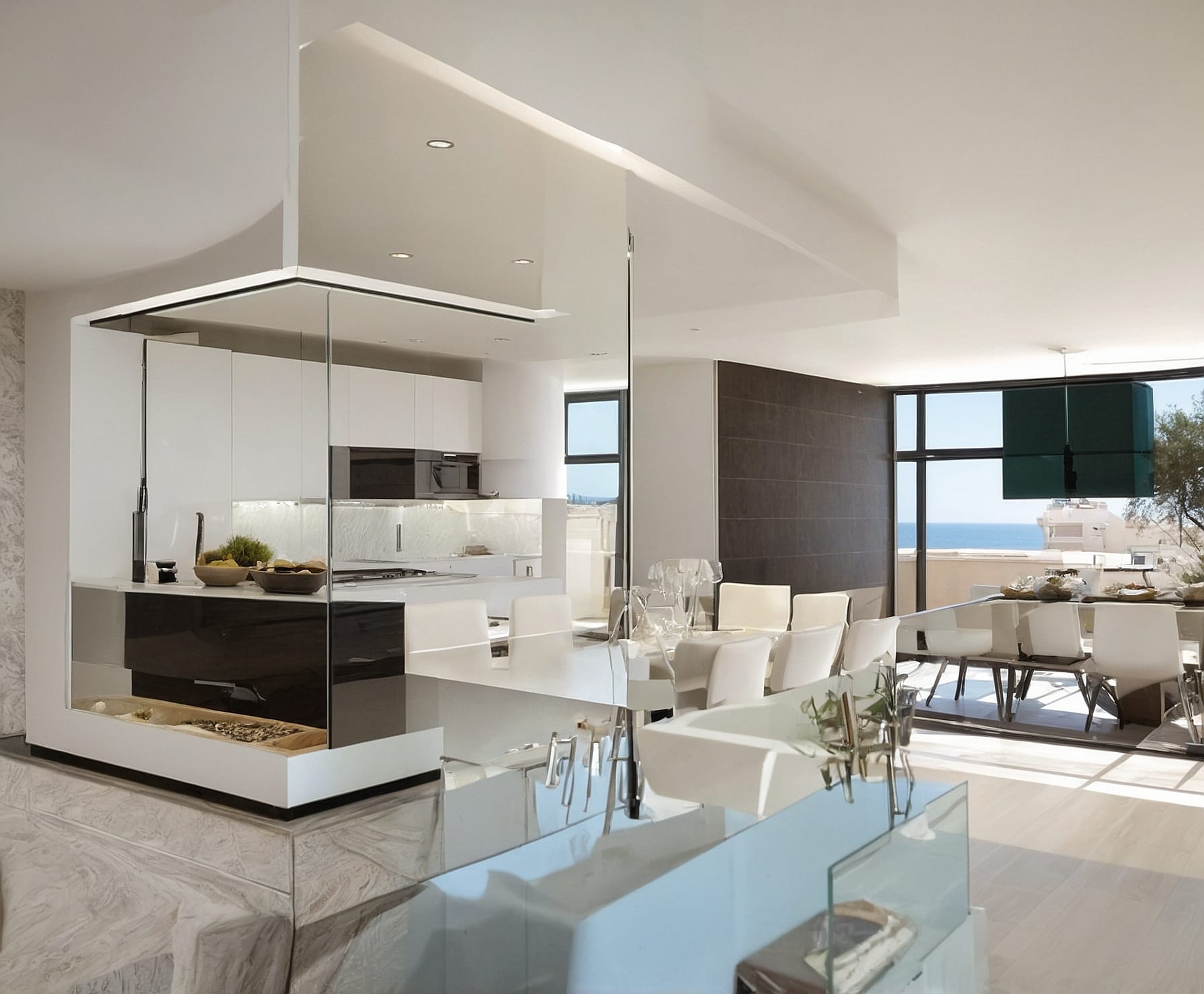 Apartamento de lujo en La Manga con vistas al mar.